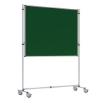 Fahrbare Klassenraumtafel, Stahlemaille grün, 120x150 cm HxB 